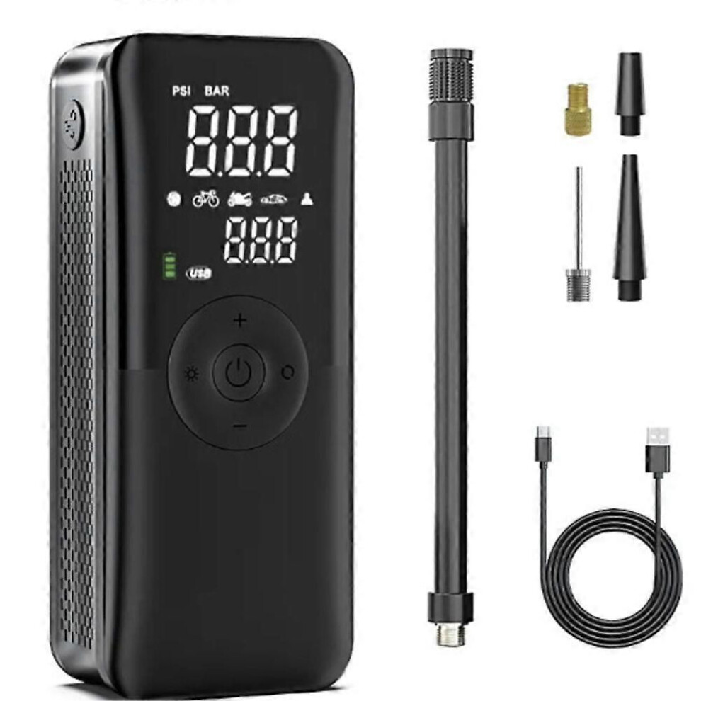 Rechargeable Air Pump Tire Inflator Portable Compressor Digital Cordless Car Tyre Inflator For Motocycle Bicycle Balls 9152359369077