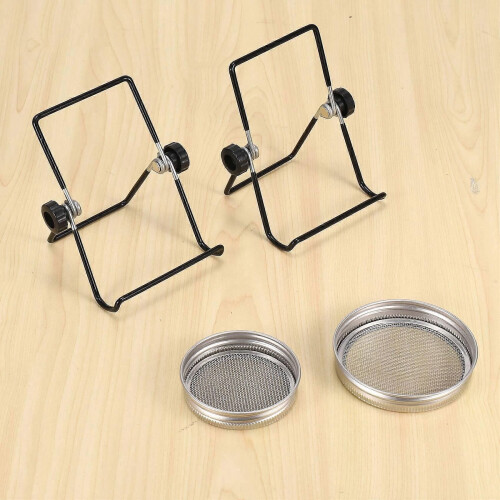 Sprouting Jar Mesh Lids Kit - 4 Pcs Sprouting Lids Stainless Steel 2