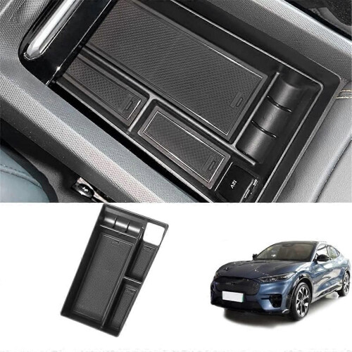 Armrest Storage Box Organizer Center Console Tray for Mach-E 2