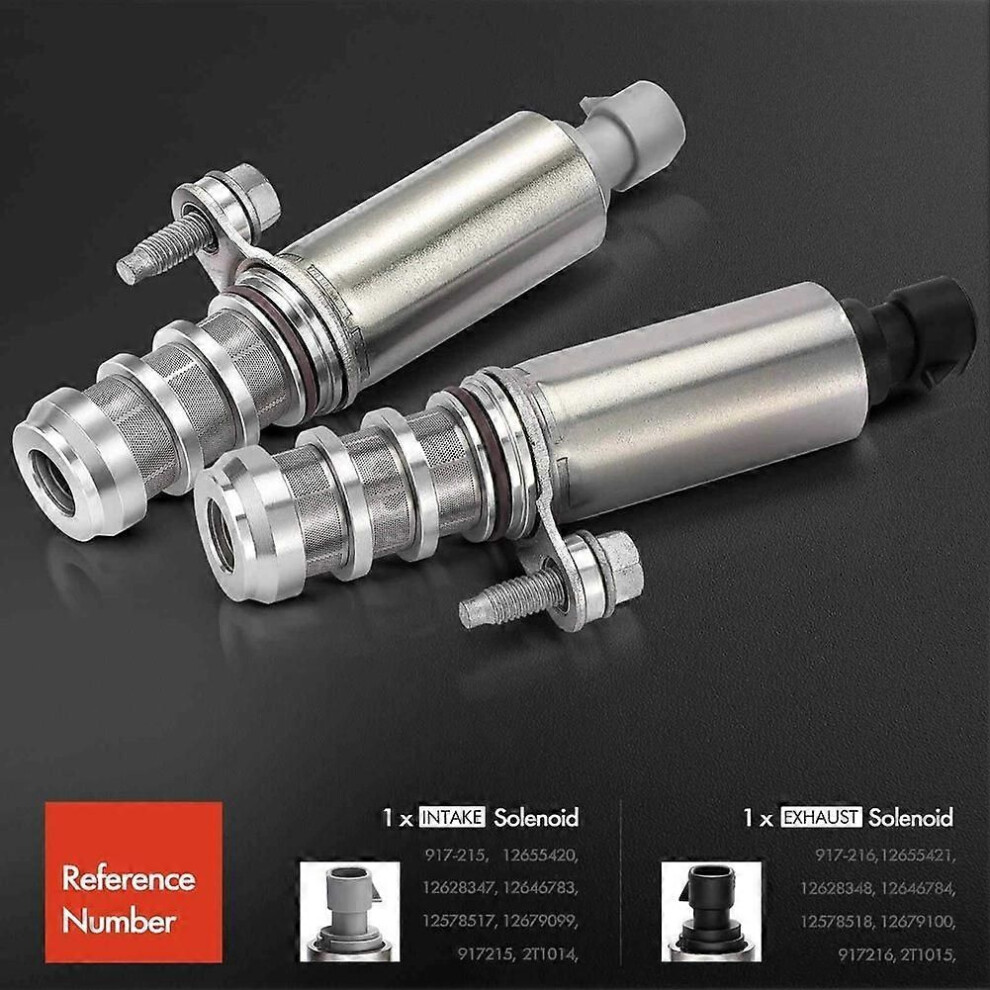 2Pcs Intake & Exhaust Camshaft Position Solenoid Vvt For Gm Chevy Buick Saturn 12655421 12655420 12588992 12577245 9152359369558