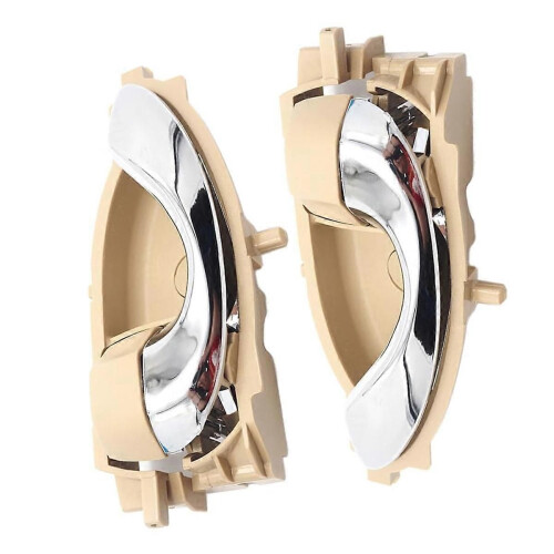 1 Pair Beige with Plating Front Inner Interior Door Handle for 2
