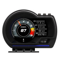 Universell OBD&GPS Dubbelt System Instrument Hastighetsmätare Head Up Display Multifunktionsmätare Vattentemperatur