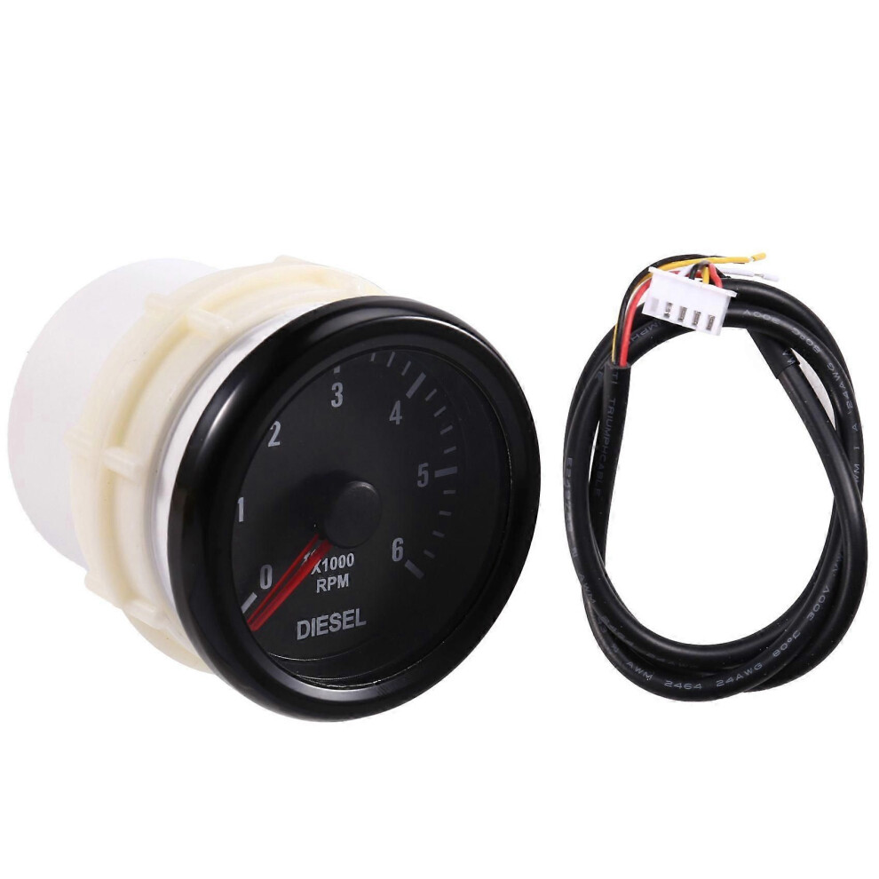 52Mm 0-6000 Rpm (On Dash) Electrical Tachometer Gauge For Diesel Motor Engine 9152359369886