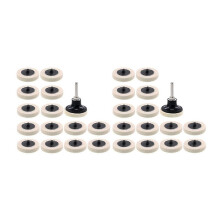 32Pcs 2 Inch Fabric Disc Polishing Buffing Pads Wheels Disc Holder with 1/4 Inch Shank compatible Cleaning