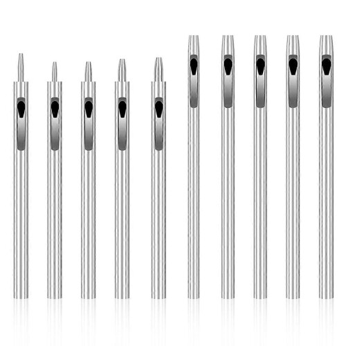 10 Piece Leather Hole Punch Tool Set, for Belts, Canvas