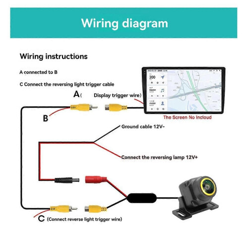 AHD 1080P Camera Car Intelligent Dynamic Trajectory Tracks Parking Line Camera Rear View Reverse Camera 2