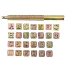 26Pcs Steel Alphabet Stamps Punch Set for Leather Craft Stamps Tools 26 English Letters Metal Stamp Set Leathercraft