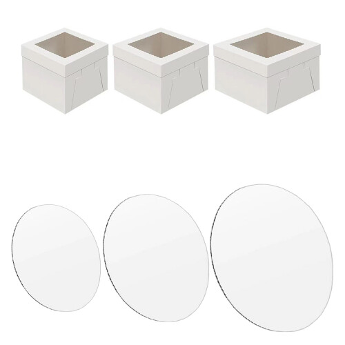 Pack of 10 Sturdy Cakes Boxes Feature See Through Lid-10IN 1