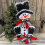 Wooden Snowman Decoration 13.8 in Christmas Table Centre 4