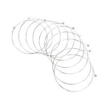 10pcs Acoustic Guitar Strings Set, Durable Steel Construction, Bright Treble Tone, Fast Replacement