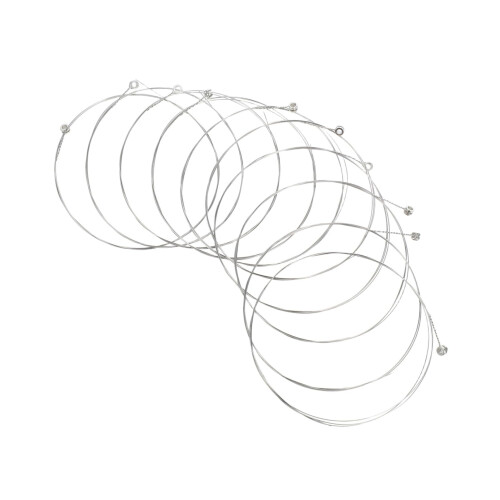 10pcs Acoustic Guitar Strings Set, Durable Steel Construction, Bright Treble Tone, Fast Replacement