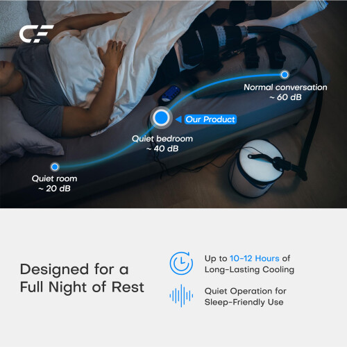 CF-1 Cold Therapy Machine for Knee Replacement, Ice Therapy System for Knee & Shoulder, Quite Cold Water System with Programmable Timer - ACL, TKR Aft 2