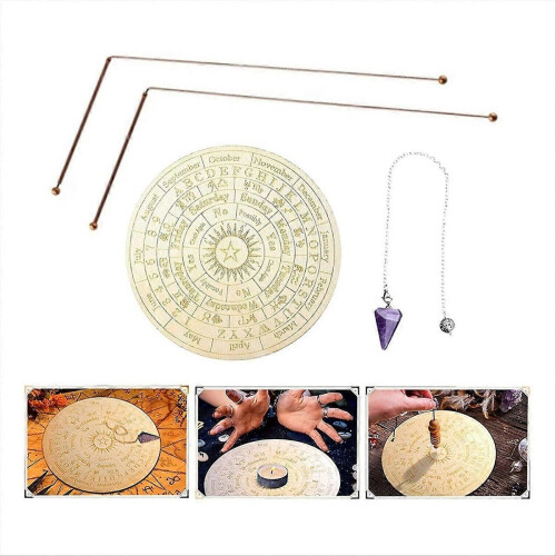 Coppers Dowsing Rods Set with Divining Rods+Pendulums+Divination Mat 1