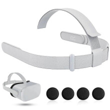 Kopfband für Oculus Quest 2 VR-Headset, Ersatz-Kopfband für Meta Quest 2 VR-Kopfband mit Joystick-Kappen B