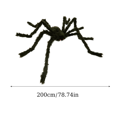 Kjempestor Halloween-edderkoppdekorasjon 200 cm 1