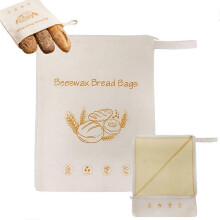 Beeswax Bread Bags, Bag & Freezer Safe Keeper for Freshness, Eco-Friendly Bread Bags Beeswax Lining Sourdough