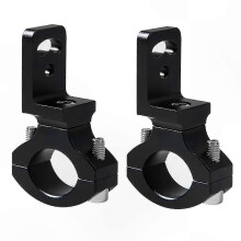 2 Stück verstellbare Lenkerhalterung 22–25 mm (7/8 Zoll) Motorrad-Lichthalterungsklemme für Scheinwerfer oder Zusatzscheinwerfer