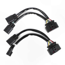2-delige adapterkabelboom voor het ombouwen van quad-koplampen naar projector-koplampen, compatibel met Dodge Ram 2009-2018