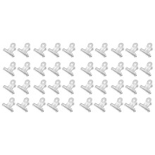 Lot de 200 pinces à papier en plastique transparent de type bulldog, idéales pour la maison et le bureau.