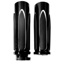 Black Handlebar 1 inch Hand Grips for Harley Touring Road King Street Glide Softail