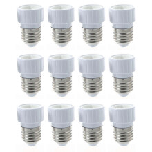 12x E27 auf GU10 LED-Lampenfassungsadapter, Lampen- und Glühbirnenkonverter