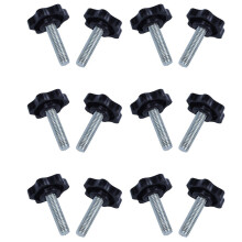 12 Stück M8 x 30 mm Außengewinde 32 mm Sternkopf-Klemmknopf