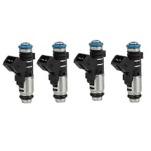 Car Fuel Injector Nozzle 4Pc Compatible with Peugeot 206 C2 C3 1.1L Petrol Silve