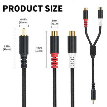 Vergoldetes Splitterkabel-0. Audiokabel mit zwei weiblichen Anschlüssen