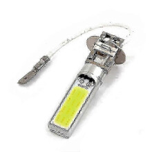 15W H3 Metal COB LED DRL Headlight Bulbs-Silver Tone, 2 Pack