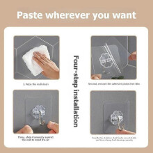 4er-Pack selbstklebende Haken für Zuhause, wasserfest, ideal für Bad, Küche und Schlafzimmer, leicht zu entfernen