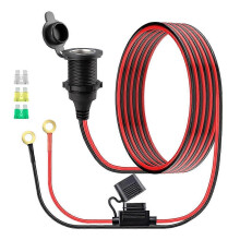 Presa di corrente a filettatura fissa da 10 piedi (3 metri), 12 V, presa accendisigari femmina, spina accendisigari da 12 AWG.