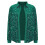 Women's Sequin Button Down Shirt Sparkle Collared-Green XXXL 3