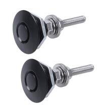 2x Snelontgrendelingsclip voor kentekenplaatvergrendeling, 1,25 inch, aluminiumlegering, voor kentekenplaat op bumper of motorkap, 2,17 inch kort