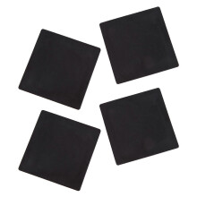 100mm x 100mm Plastic Ribbed Square End Caps Cover Tube Inserts 4 Pcs