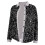 Women's Sequin Button Down Shirt Sparkle Collared-Green XXXL 6