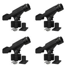 4X Boat Kayak Fishing Rod Holder Plastic Fishing Rod Bracket Adjustable Detachable Boat Mount Fishing Rest