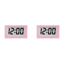 2x Mini-Uhr, dreieckig, mit LED-Bildschirm, elektronischer digitaler Wecker, Tischuhr für Zuhause, Büro, Schlafzimmer