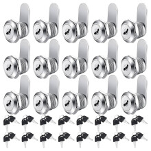16 Pieces Cabinet Cam Lock Keyed Alike Cylinder Cam Lock 5/8 Inch Zinc Alloy Drawer Lock Secure File Cylinder Lock Keyed