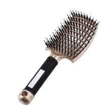 2026 Detangling Brush for All Hair Types, Boar Bristles Design with Massage Pin, Curved Ventilated Brush for Heat Dissipation, Ergonomic Handle for