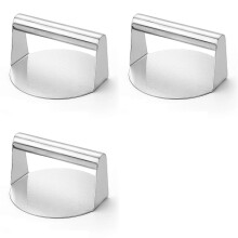 3X Stainless Steel Smash Burger Press Hamburger Patties Meat Masher Circular Meat Press Mold for Meats for Kitchen