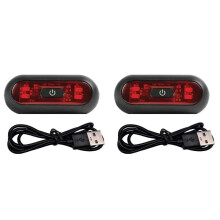 2x LED-Motorradhelmlicht, Blinklicht für Fahrradhelme, Warnlicht, Blinklicht für Elektrofahrzeuge bei Nacht