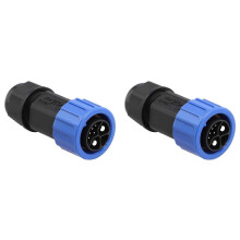 2x M23 IP67 Wasserdichter Stecker, männlich, 2+1 Plus 5 Batterieanschluss, Motorrad-Ladebuchse für Energiefahrzeuge