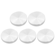 5x Glasplattenadapter für Tischbeine, Aluminium, rund, 50 x 8 mm