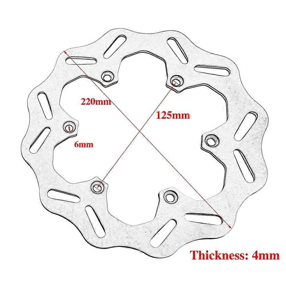 Motorcycle 220Mm Rear Brake Disc Rear Rotating Disc Brake Pad For Ktm Sx Xc Sxf Xcf Husqvarna Fc Fs Fx Tc Tx 9152359400237