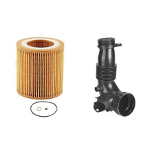 1Pcs Air Intake Tube Pipe 13717605638 & 1Pcs 11-42-7-953-129 Engine Oil Filter For- F22 F23 F30 F34