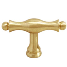 Franse luxe messing ladehandgrepen, meubelbeslag, keukenkastgrepen, gouden handgrepen, T-vormig, enkel gat