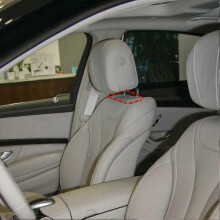 Front Right Side Seat Backrest Base Cover for Mercedes Benz S Class W222 2014-2020 Accessories Gray White