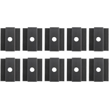 10 x Centre Clamp PV Solar Panels, Black, Module Clamp for All Frame Heights, Solar Panels Bracket f