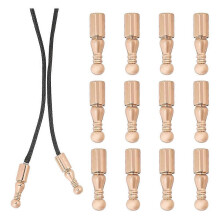 12 stuks Bolo Tie Tips Vervangende Eindkapjes Lange Legering Koorduiteinden Glad voor Kledingdecoratie Ketting Armband DIY Knutselwerk B