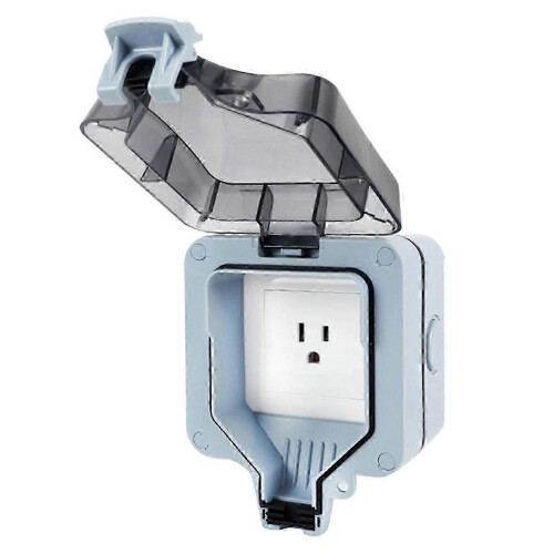IP66 15A Rainproof Charging Socket Outdoor Socket Waterproof Box US Plug
